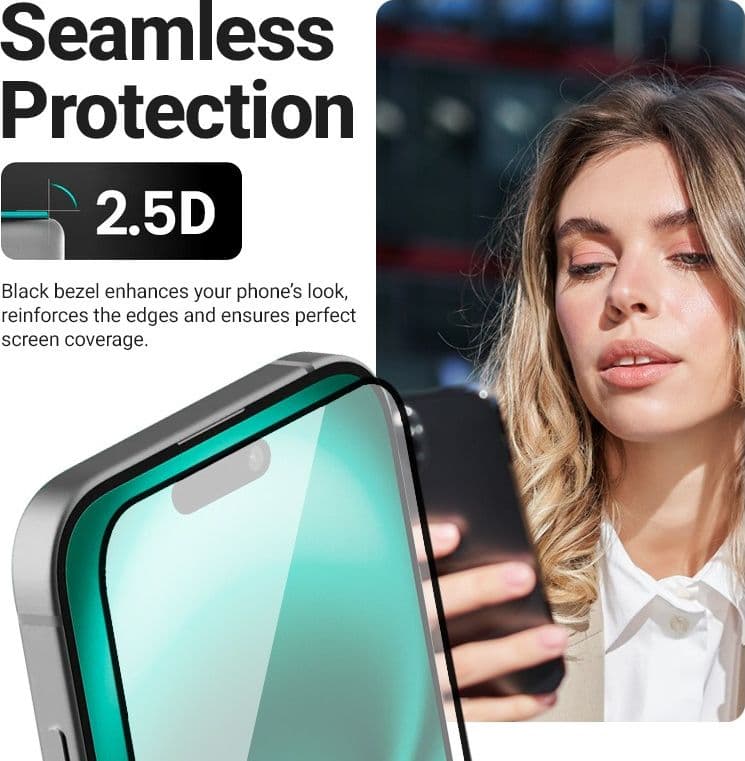 Crong 3D Armor Glass - Vetro temperato per iPhone Air + cornice di installazione - 11