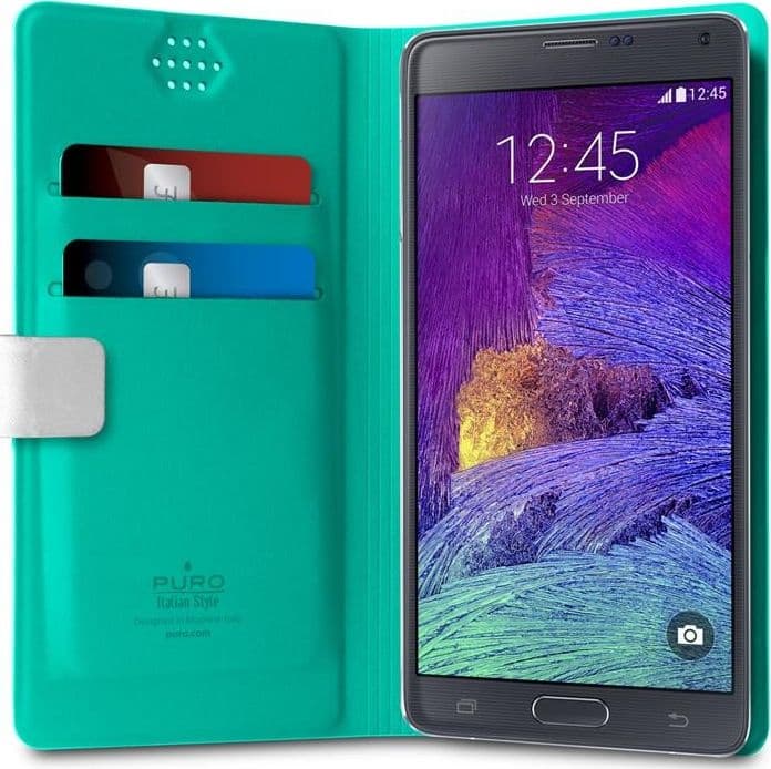 PURO Uniwallet Bi-Color - Universal 360 ° swivel case with card slots, size XXL (white) - 12