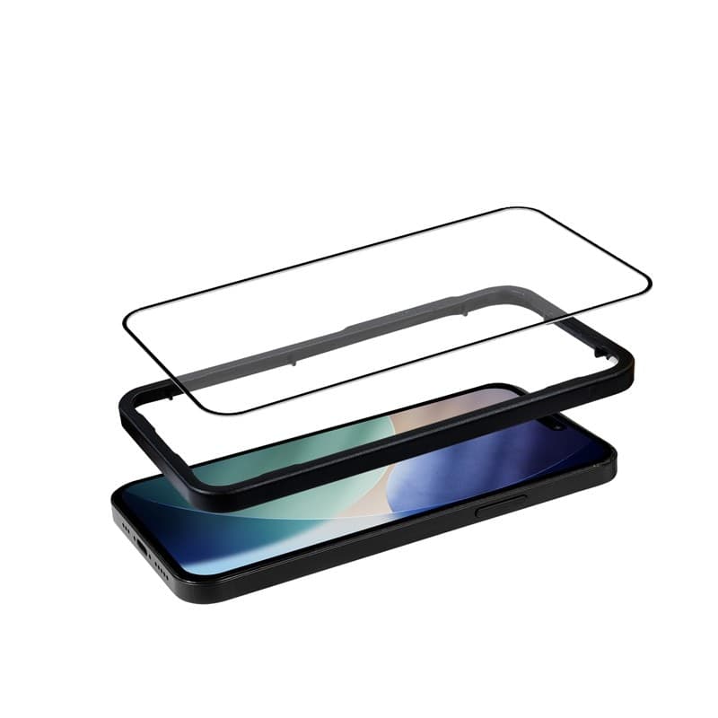 Crong 3D Armor Glass - Vetro temperato per iPhone 17 Pro + cornice di installazione - 9