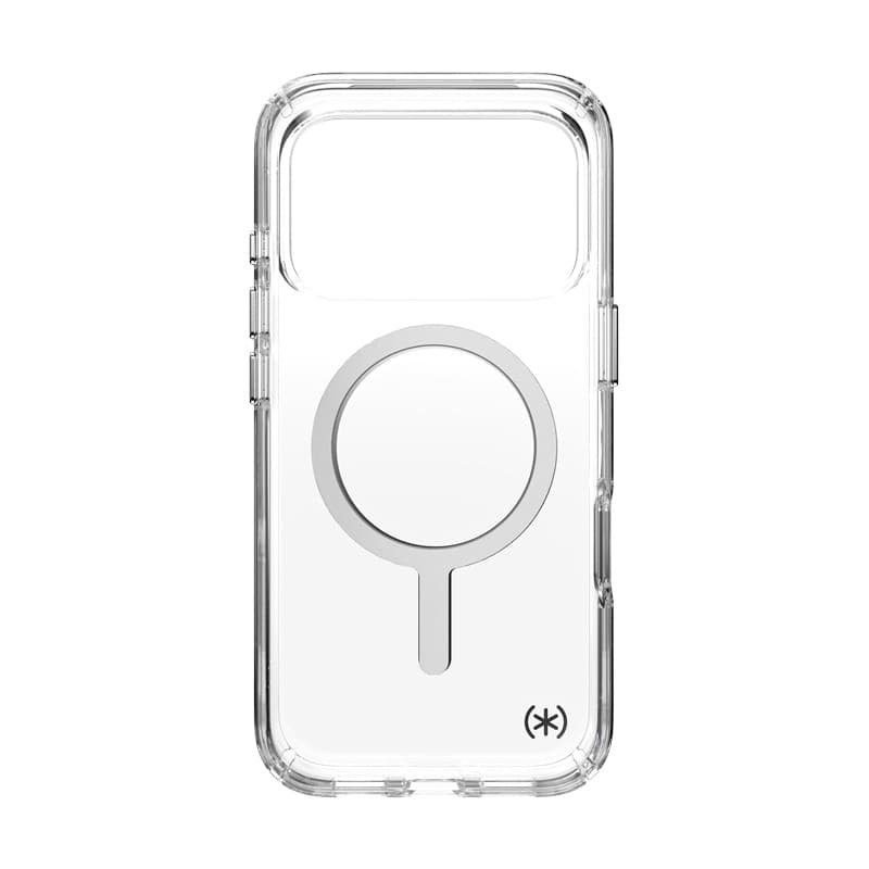 Speck Presidio Perfect Clear MagSafe - Custodia per iPhone 17 Pro (trasparente/argento) - 19