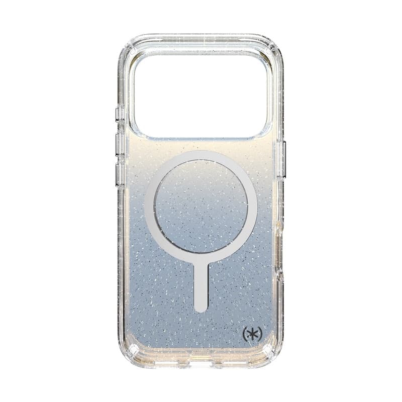 Speck Presidio Lux MagSafe - Custodia per iPhone 17 Pro (Glitter Hyper Mirror / Argento metallizzato) - 9