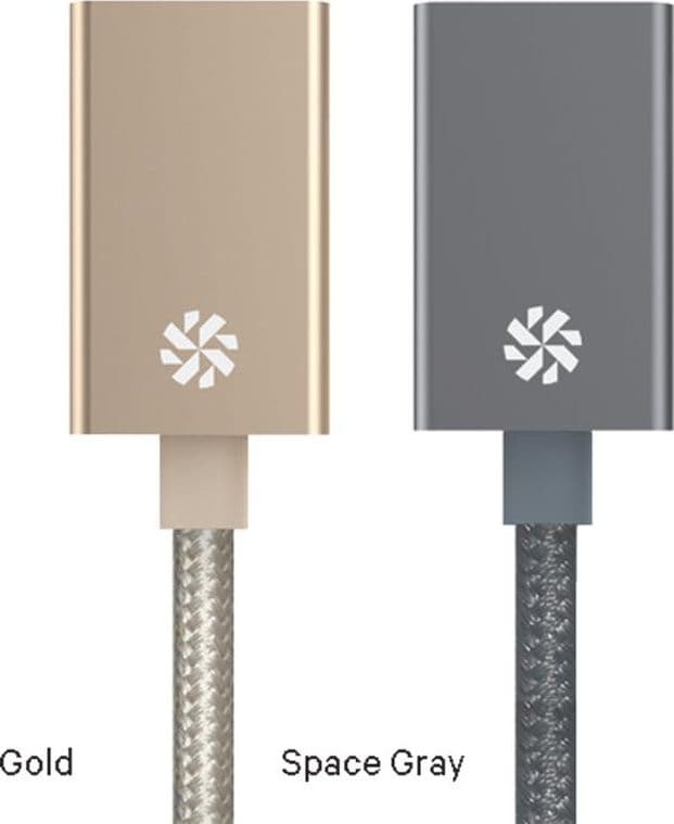 Kanex DuraBraid™ Adapter - USB-C to USB 3.0 type A Aluminium Adapter (Gold) - 4