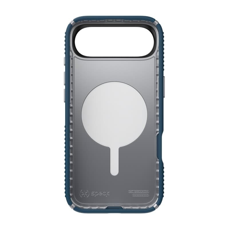 Speck Presidio2 Grip MagSafe - Custodia per iPhone Air (Deep Sea / Argento metallizzato / Blu intenso) - 19