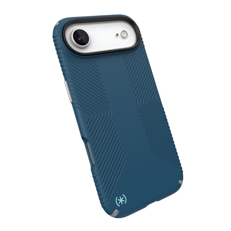 Speck Presidio2 Grip MagSafe - Custodia per iPhone Air (Deep Sea / Argento metallizzato / Blu intenso) - 7