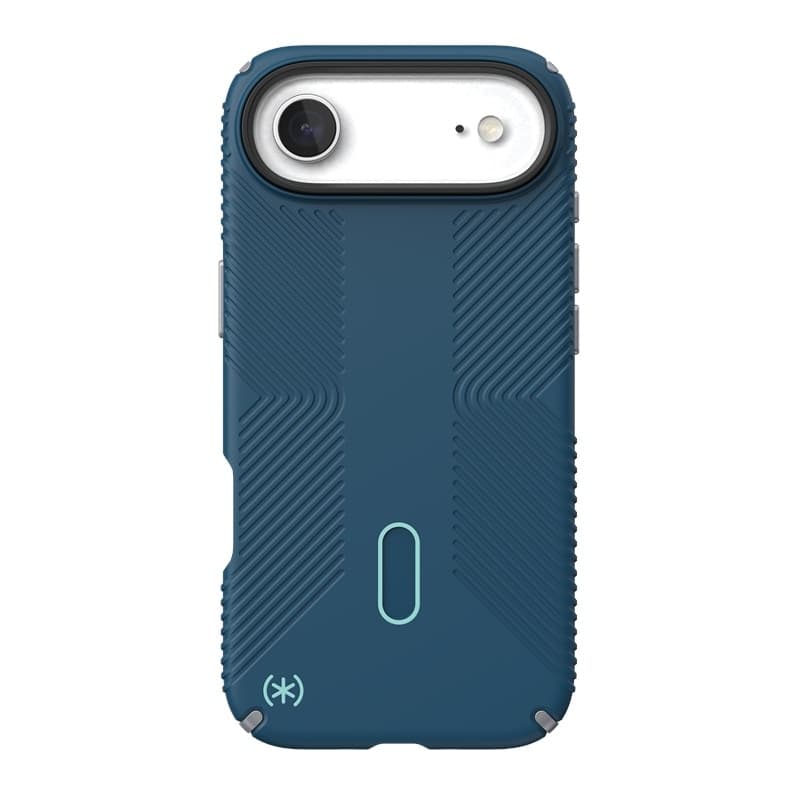 Speck Presidio2 Grip ClickLock e MagSafe - Custodia per iPhone Air (Deep Sea / Argento metallizzato / Blu intenso) - 7
