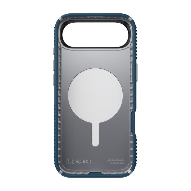 Speck Presidio2 Grip ClickLock e MagSafe - Custodia per iPhone Air (Deep Sea / Argento metallizzato / Blu intenso) - 8