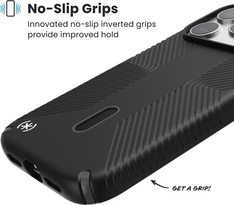 Custodia Speck Presidio2 Grip ClickLock e MagSafe per iPhone 17 Pro Max (nero / grigio / bianco) - 4