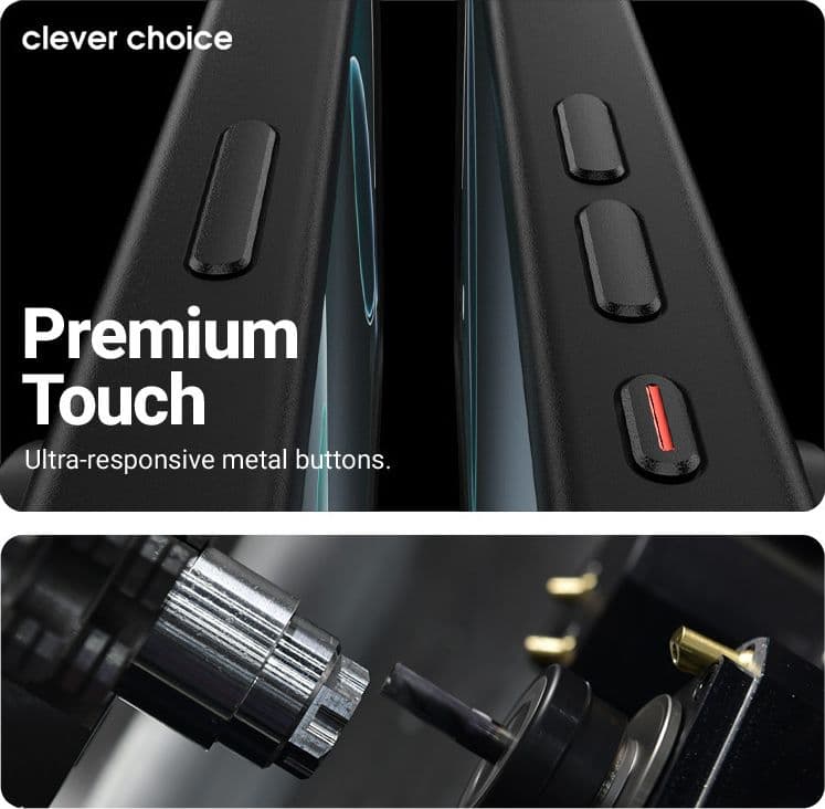 Crong Hybrid Frost MAG Cover - Custodia MagSafe per iPhone 17 Pro Max (Nero) - 3