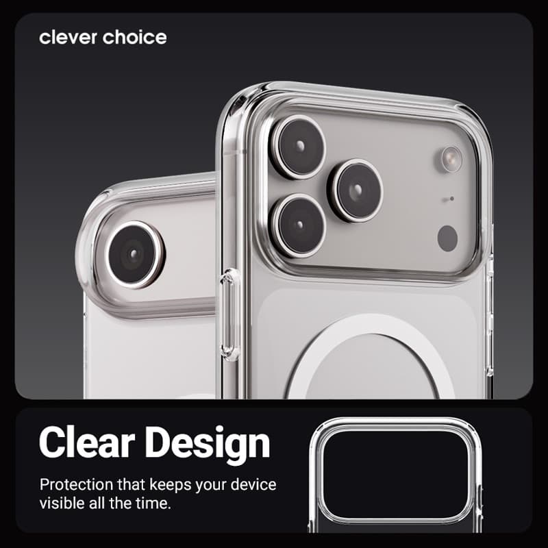 Crong Clear MAG Cover - Custodia MagSafe per iPhone Air (trasparente) - 3