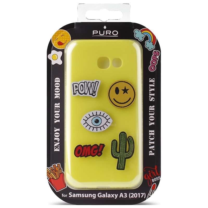 PURO Patch Mania - Case for Samsung Galaxy A3 (2017) containing 5 stickers (yellow) - 11