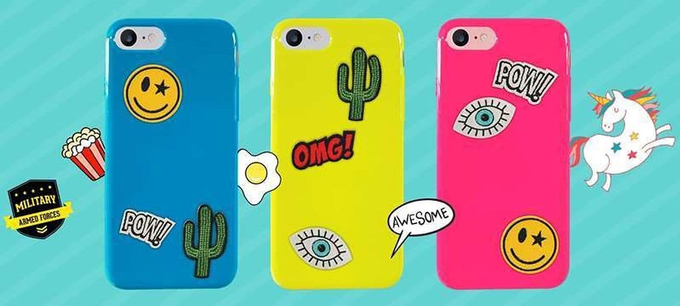 PURO Patch Mania - Case for Samsung Galaxy A3 (2017) containing 5 stickers (yellow) - 12