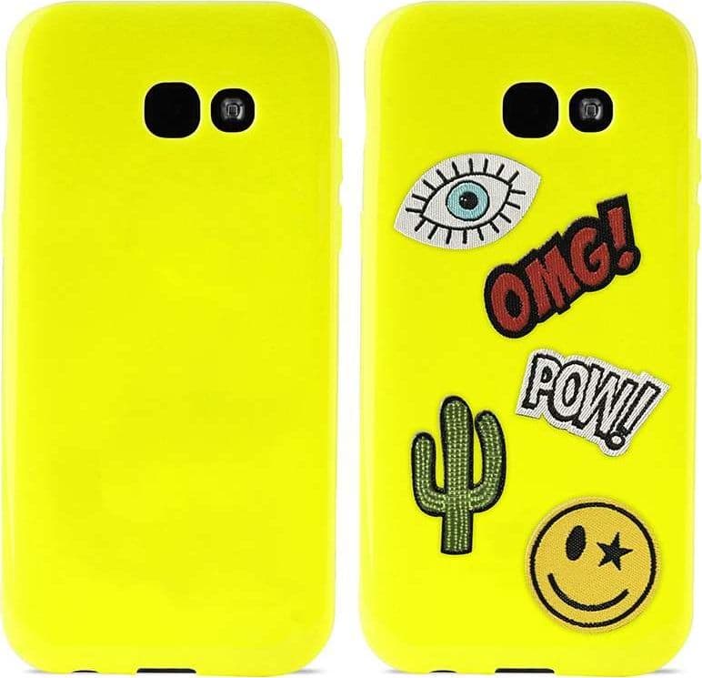 PURO Patch Mania - Case for Samsung Galaxy A3 (2017) containing 5 stickers (yellow) - 9