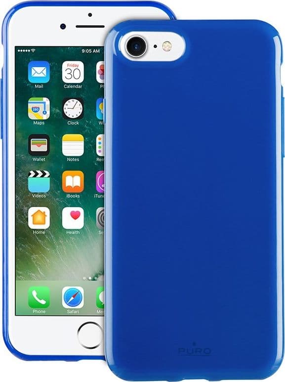 PURO Sunny Kit - Case set for iPhone SE (2022/2020) / 8/7 + foldable sunglasses (blue) - 7