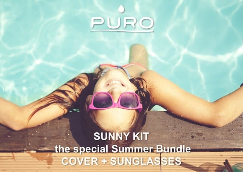 PURO Sunny Kit - Case set for iPhone SE (2022/2020) / 8/7 + foldable sunglasses (blue) - 10
