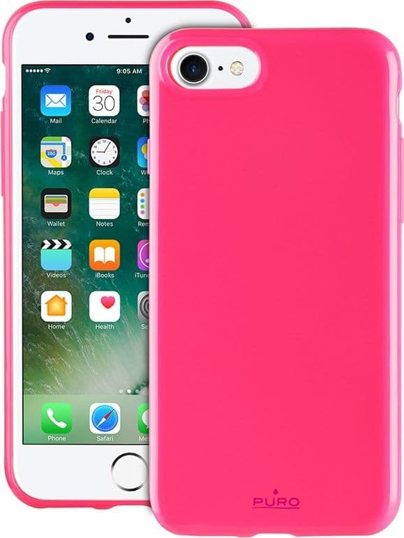 PURO Sunny Kit - Case set for iPhone SE (2022/2020) / 8/7 + foldable sunglasses (pink) - 7