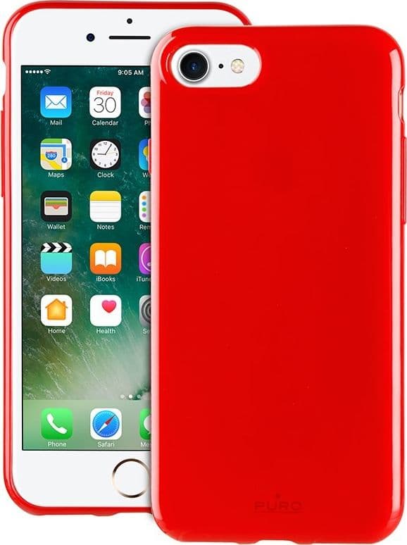 PURO Sunny Kit - Case set for iPhone SE (2022/2020) / 8/7 + foldable sunglasses (red) - 7