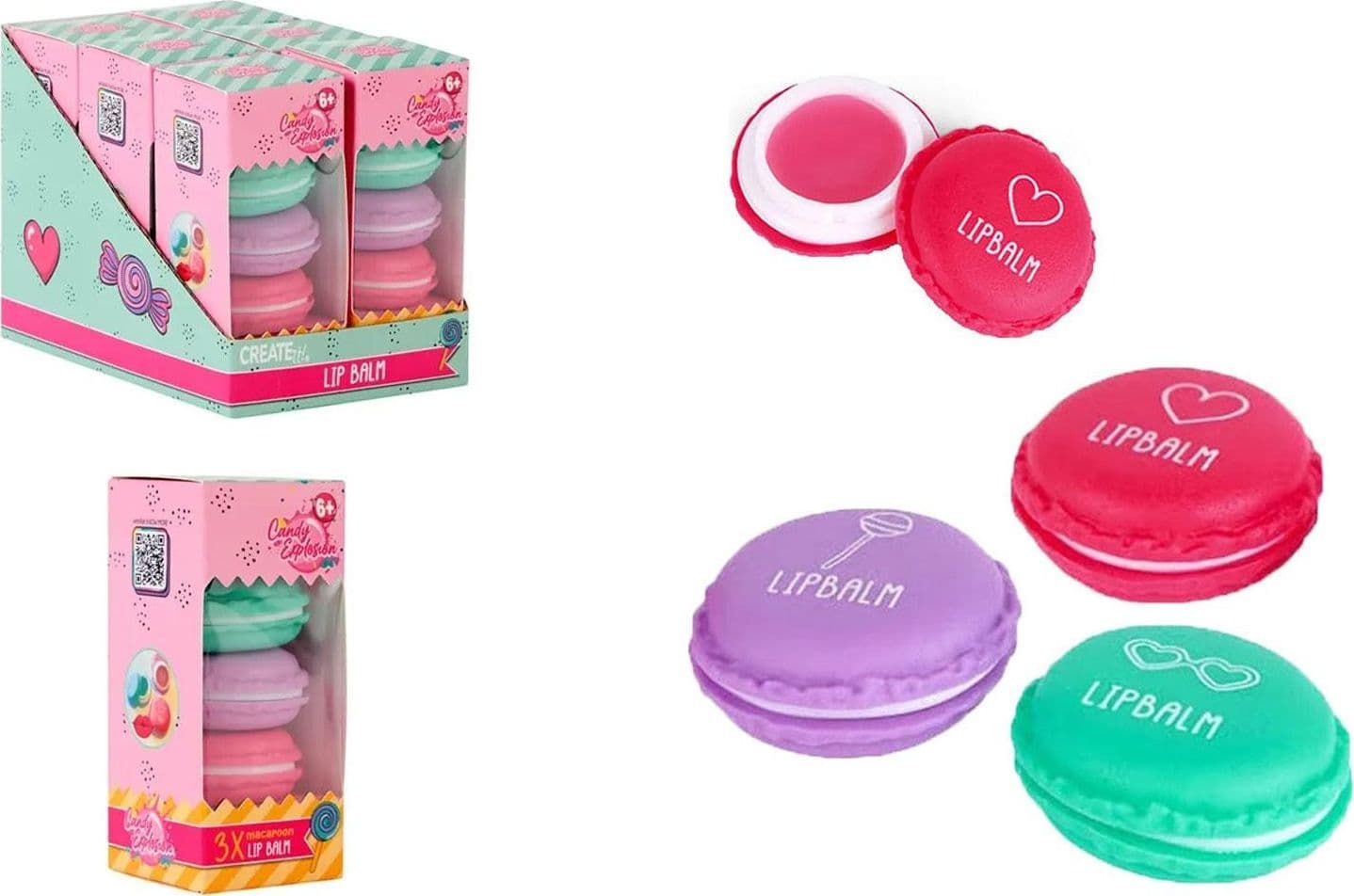 Create it Candy Macaron Lip Balm 3pz - 3