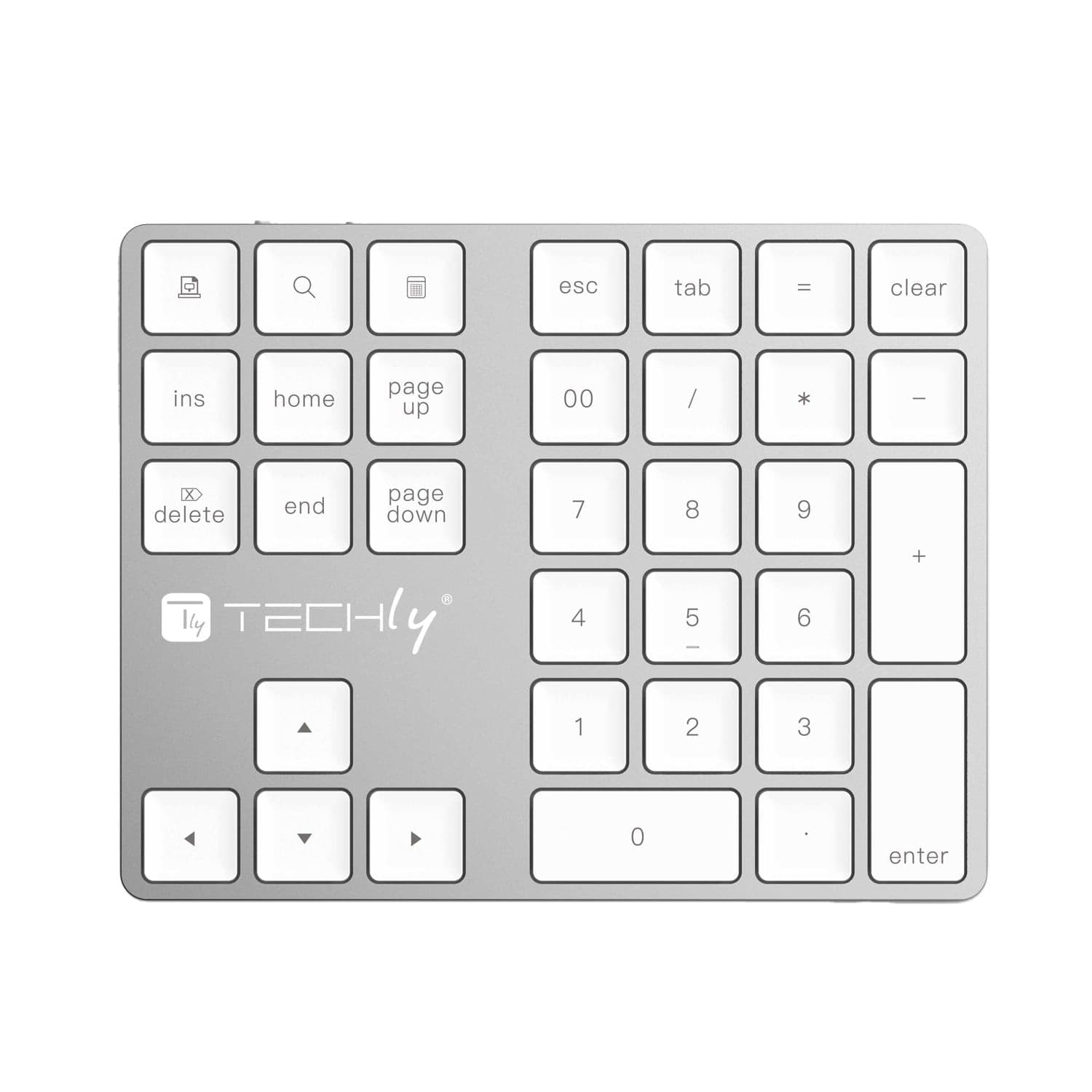 Tastierino Numerico BT V3.0 Wireless 34 Tasti Argento - 12
