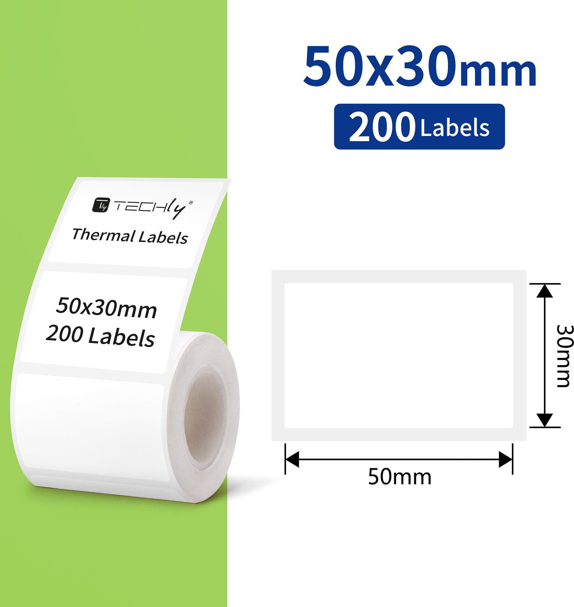 200 Etichette di Ricambio in Carta Termica Formato 50x30 mm - 2