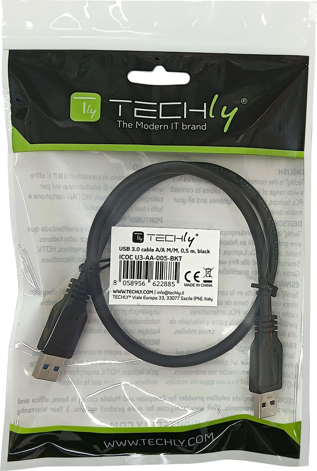 Cavo USB 3.2 A maschio/A maschio 0,5 m Nero - 6