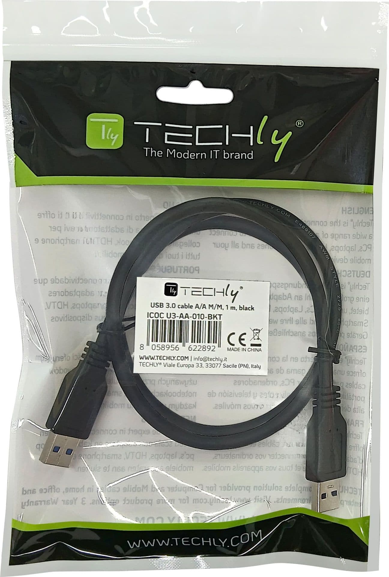 Cavo USB 3.2 A Maschio/A Maschio 1 m Nero - 8