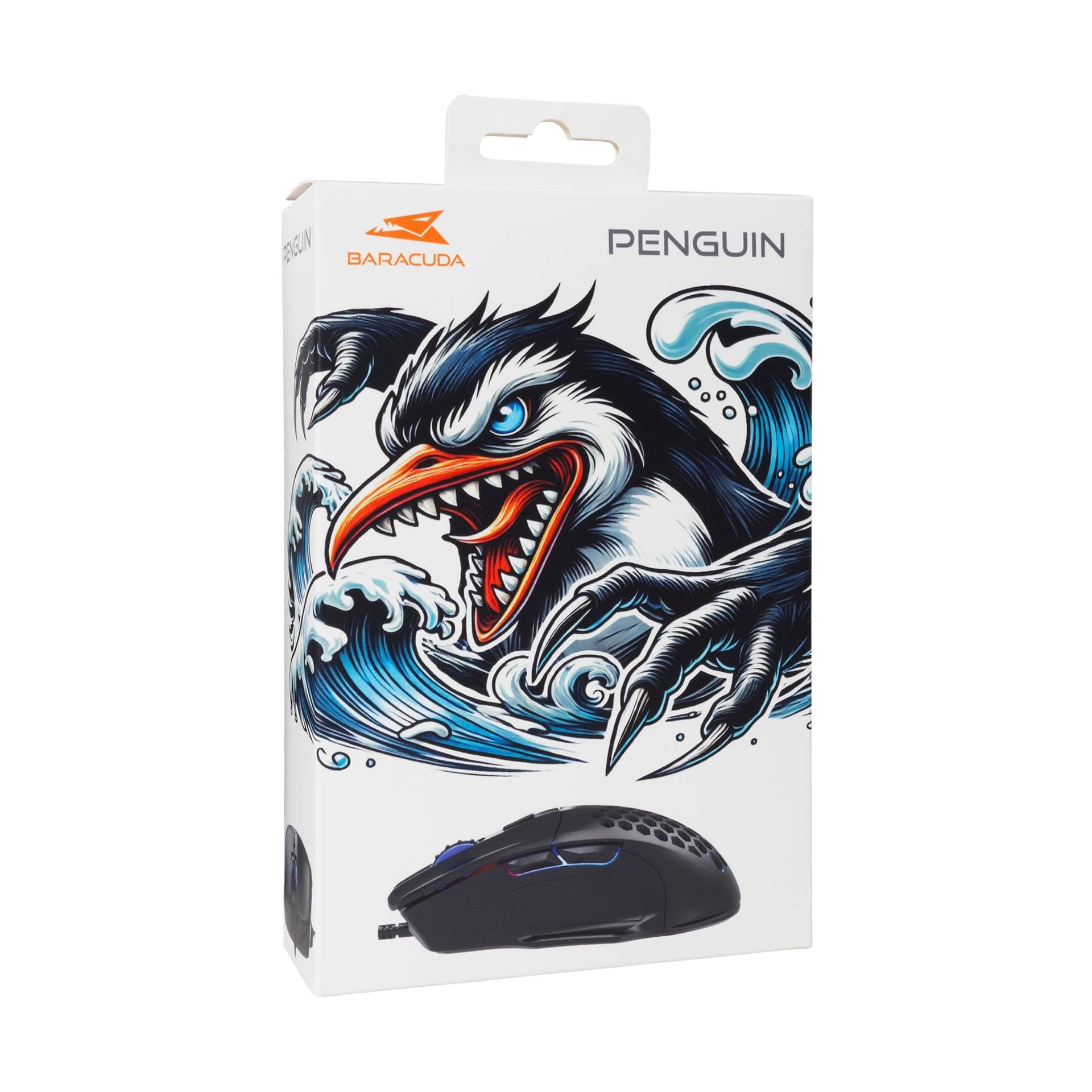 Mouse Ottico USB Gaming 3600 Dpi Retroilluminazione LED Rainbow 6D, PENGUIN-B - 15
