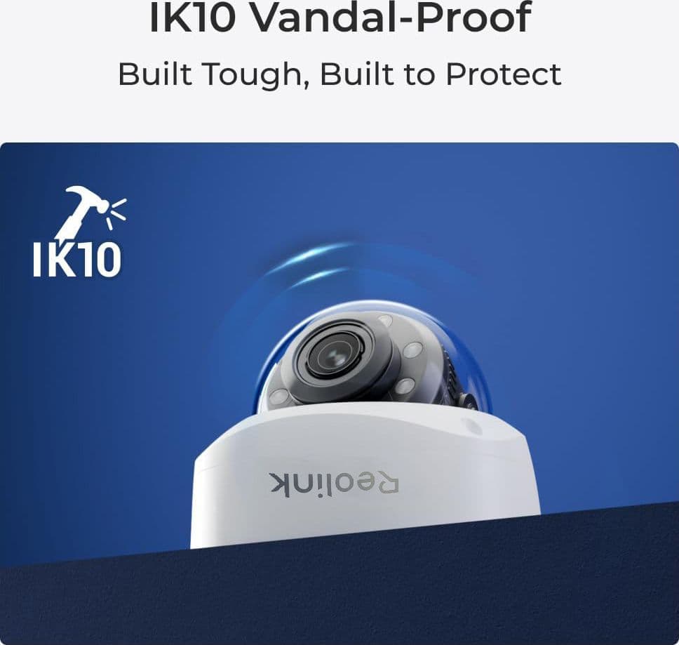 Telecamera Dome PoE Antivandalo IK10 4K con Zoom Ottico 5X, RP-PCV8MZ - 12