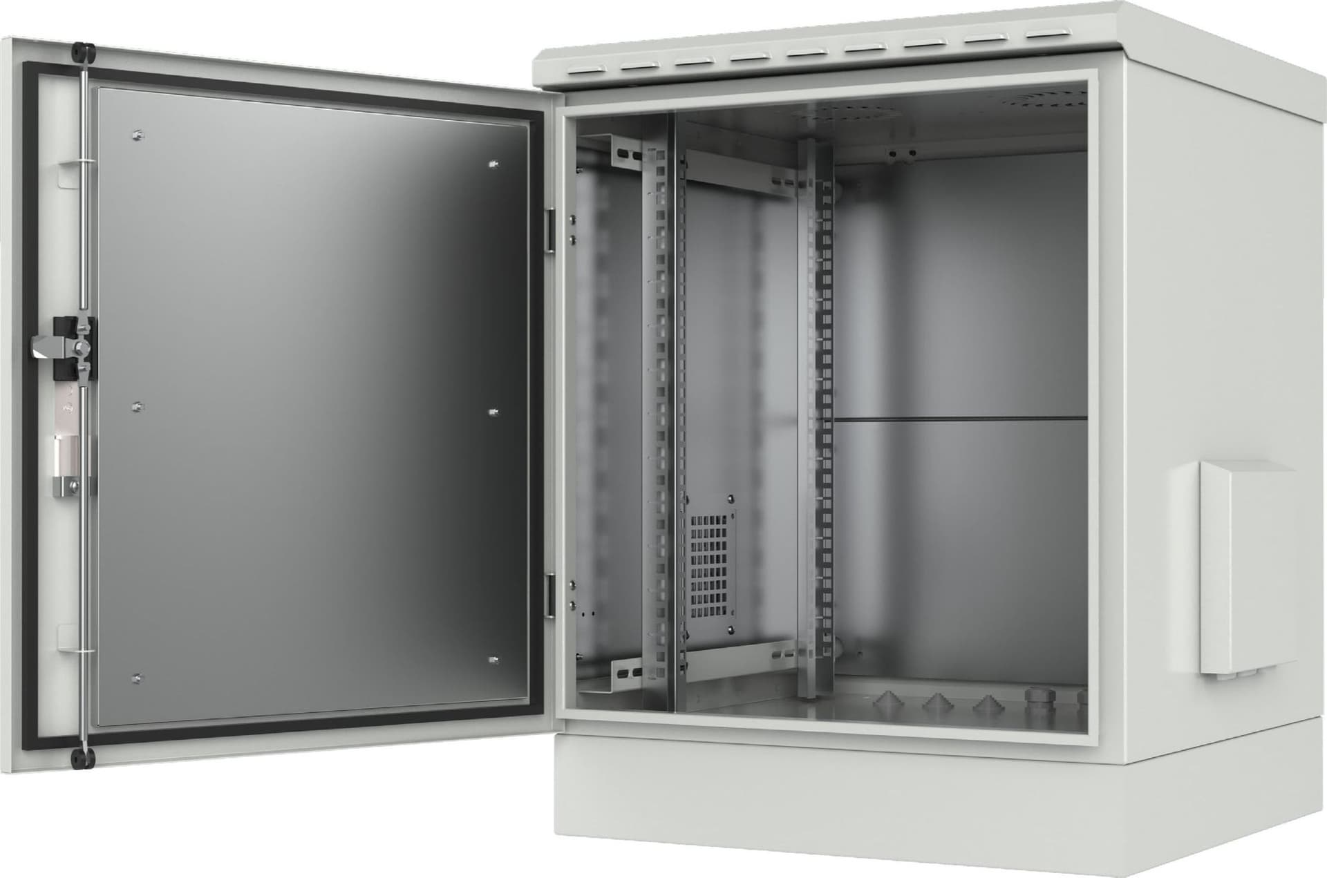 Armadio Rack 19'' a Pavimento 20U grigio IP66 Porta Cieca prof. 600 mm - 12
