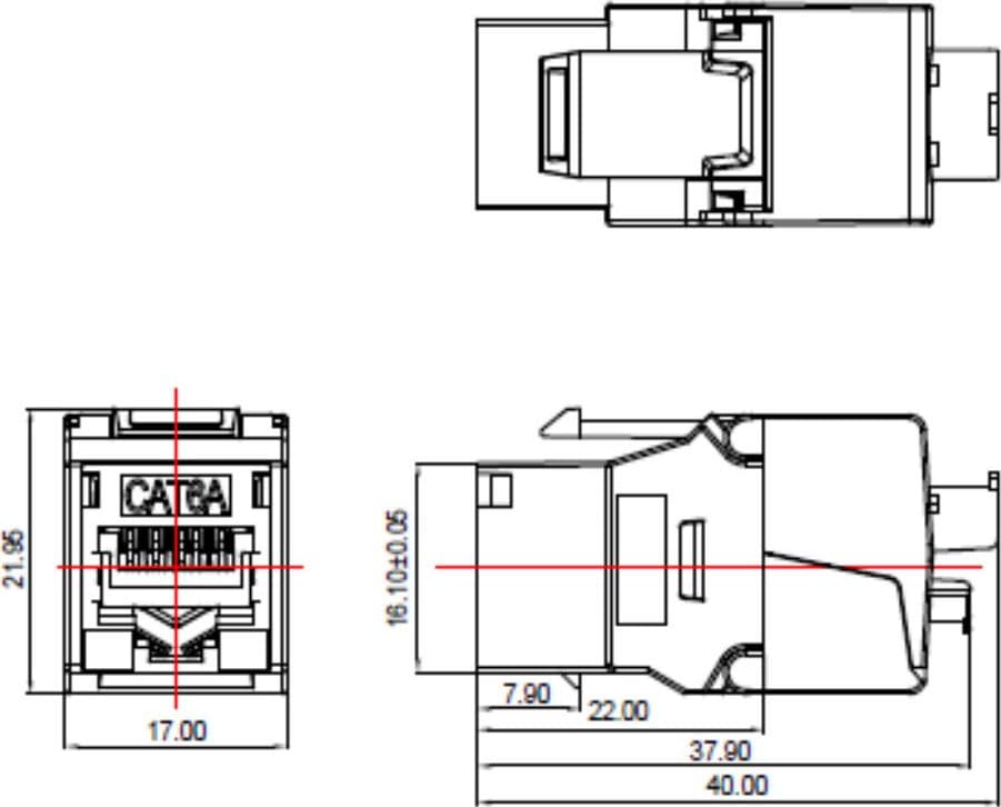Frutto Keystone RJ45 STP C6A Toolless Silver - 6