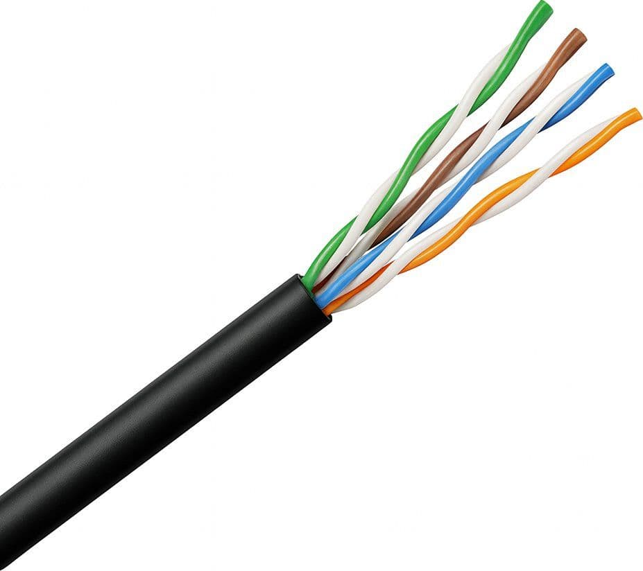 Cavo Cat. 5E Rigido U/UTP PE in Matassa 300m Nero - 2