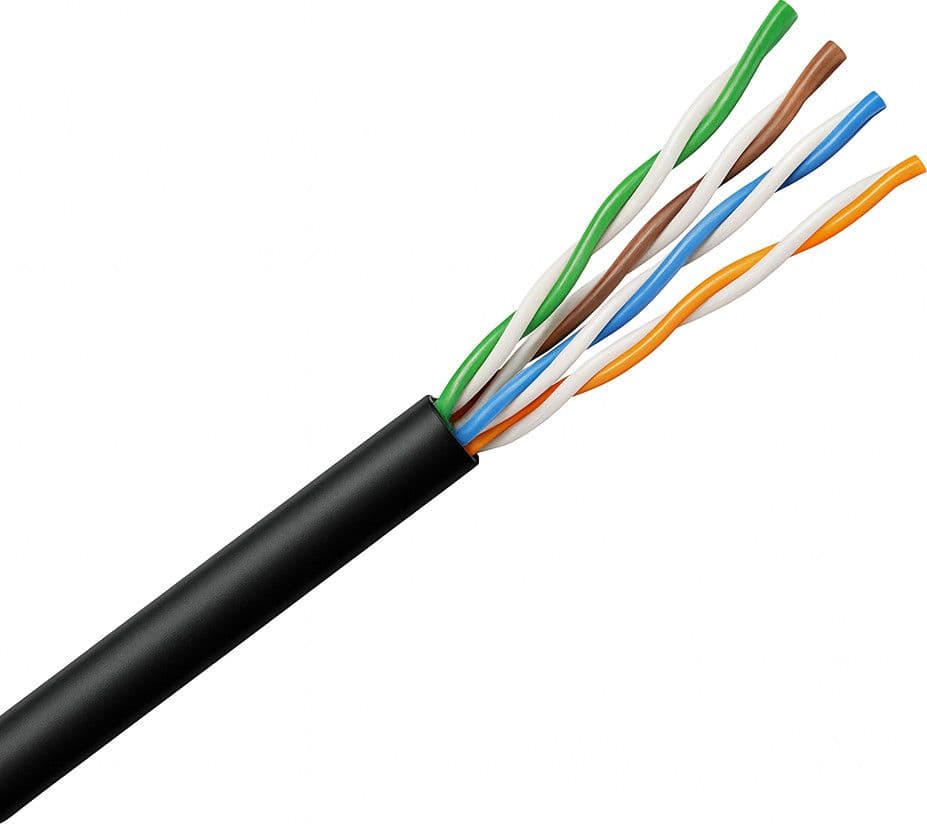 Cavo Cat. 5E Rigido U/UTP PE in Matassa 300m Nero - 7
