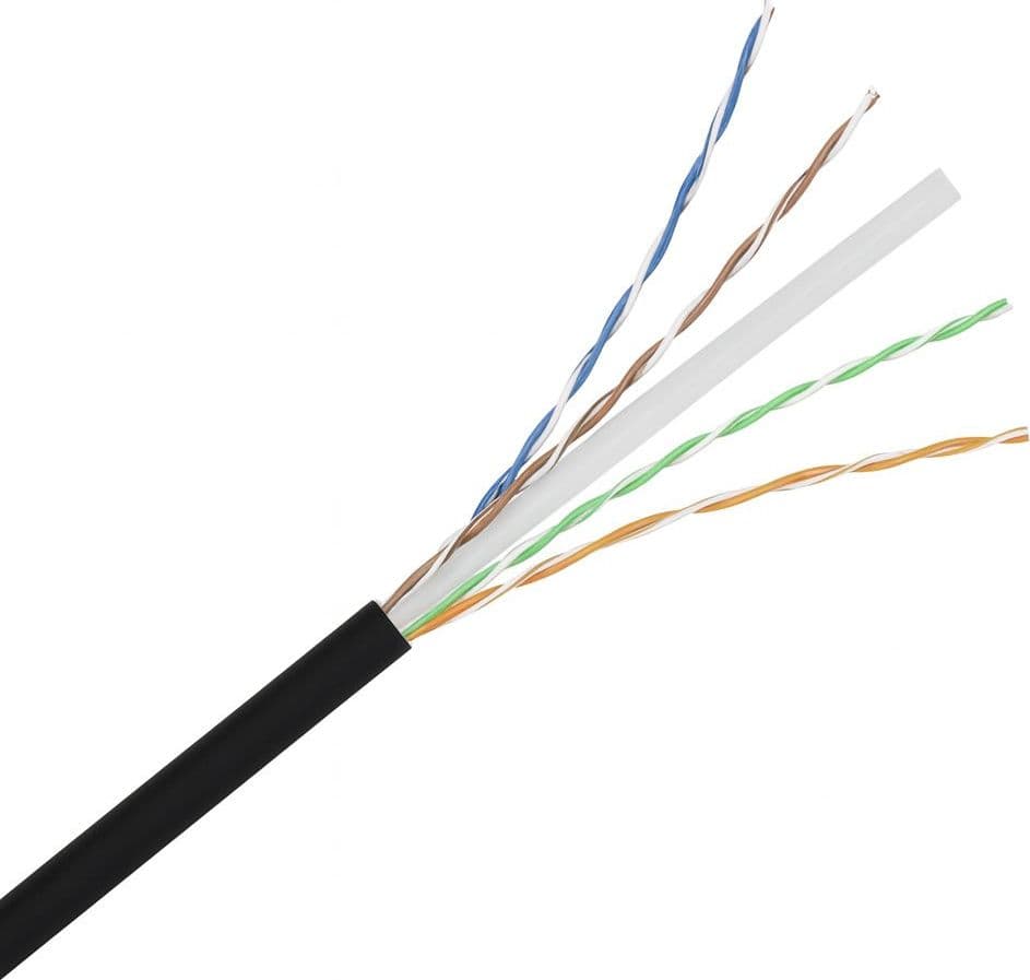 Cavo Cat. 6 Rigido U/UTP PE in Matassa 200 m Nero - 2