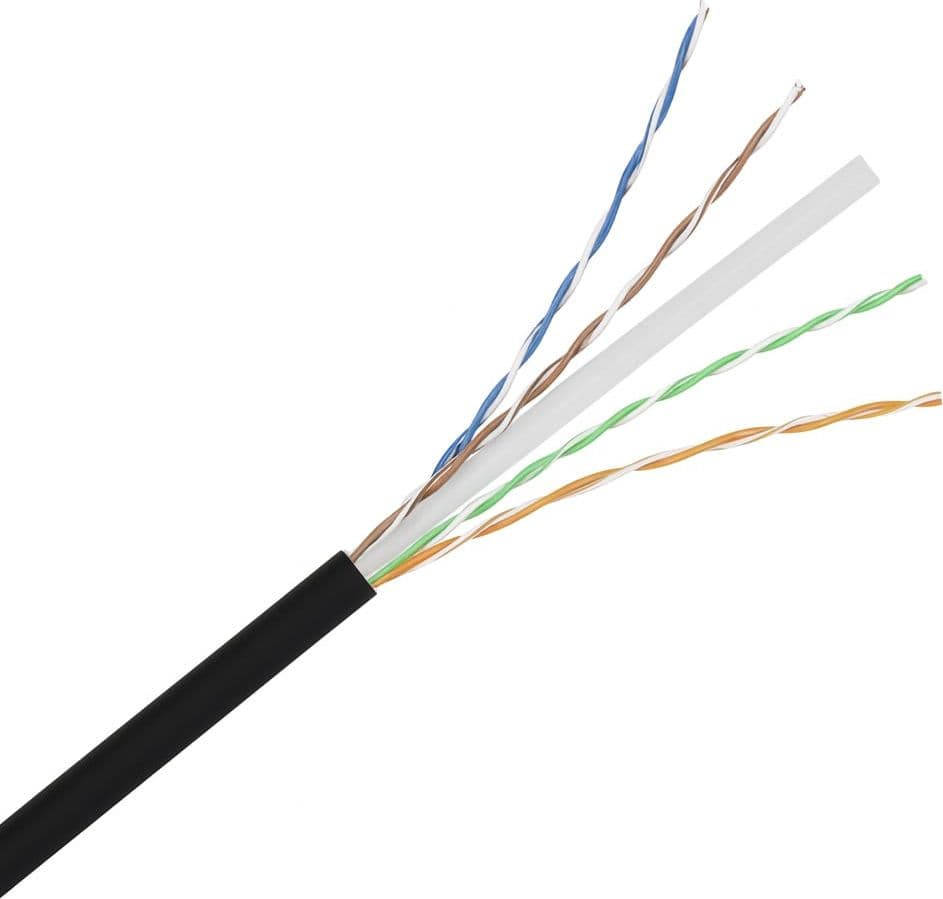 Cavo Cat. 6 Rigido U/UTP PE in Matassa 200 m Nero - 5