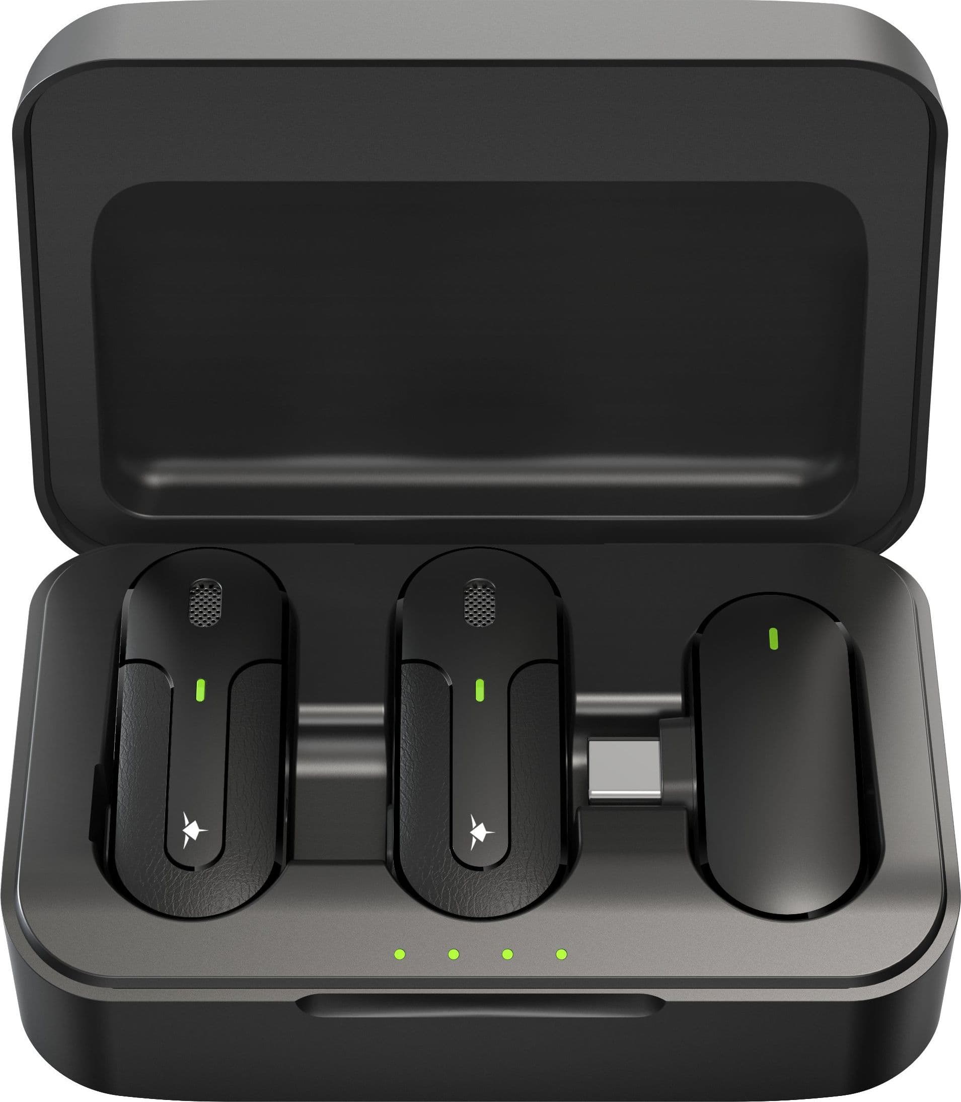 Set 2 Mini Microfoni Lavalier Wireless con Ricevitore USB-C&trade e Custodia di Ricarica, IKORO