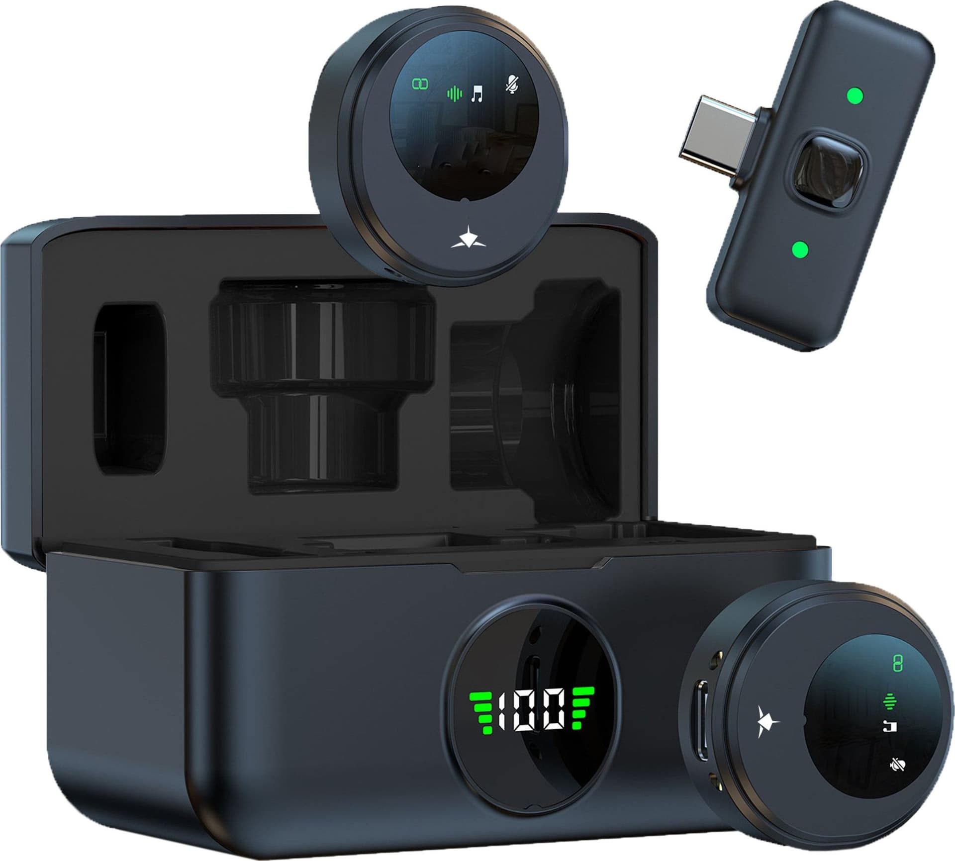 Set 2 Mini Microfoni Lavalier Wireless con Ricevitore USB-C&trade e Custodia di Ricarica, TASSA - 12
