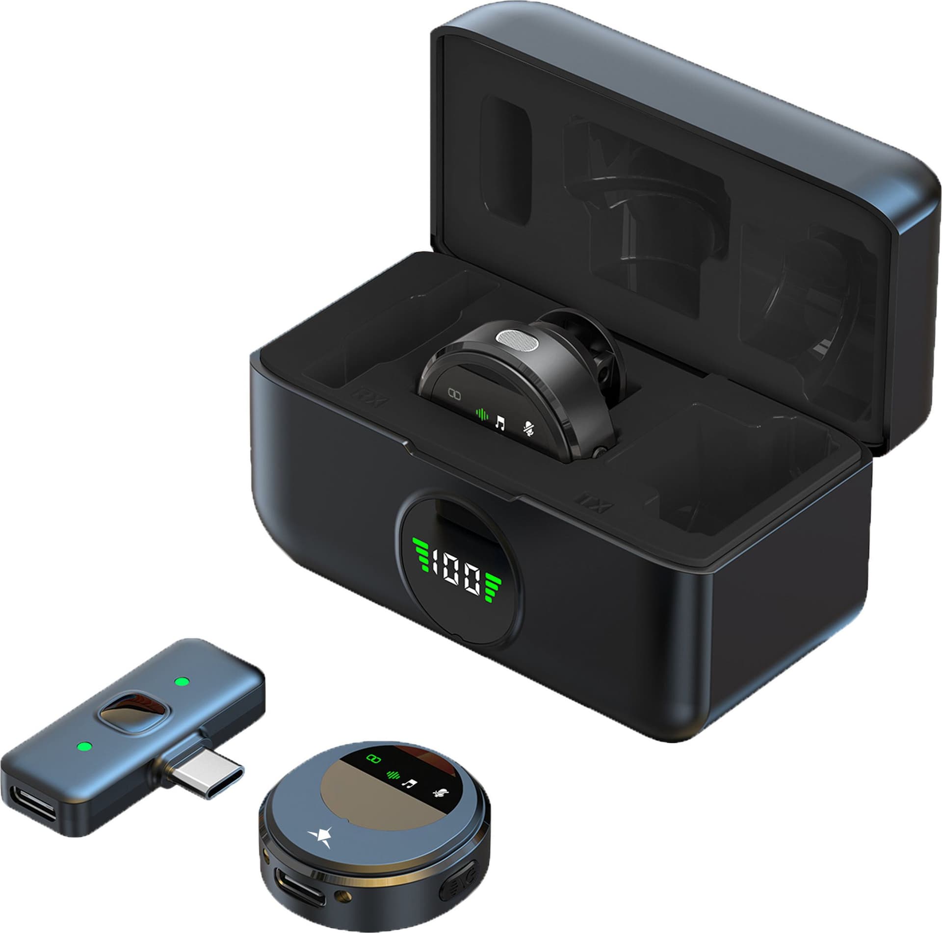Set 2 Mini Microfoni Lavalier Wireless con Ricevitore USB-C&trade e Custodia di Ricarica, TASSA - 13