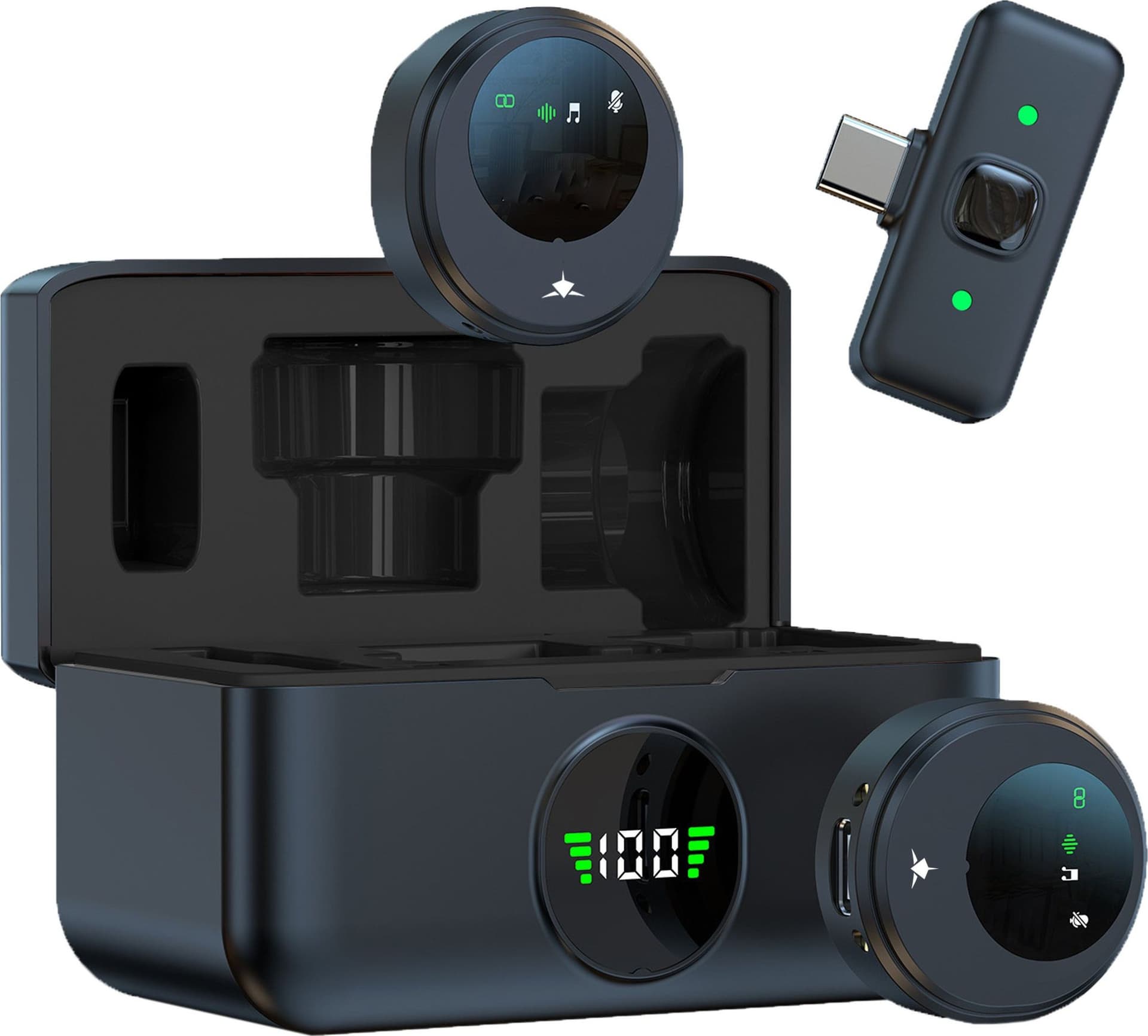Set 2 Mini Microfoni Lavalier Wireless con Ricevitore USB-C&trade e Custodia di Ricarica, TASSA - 5