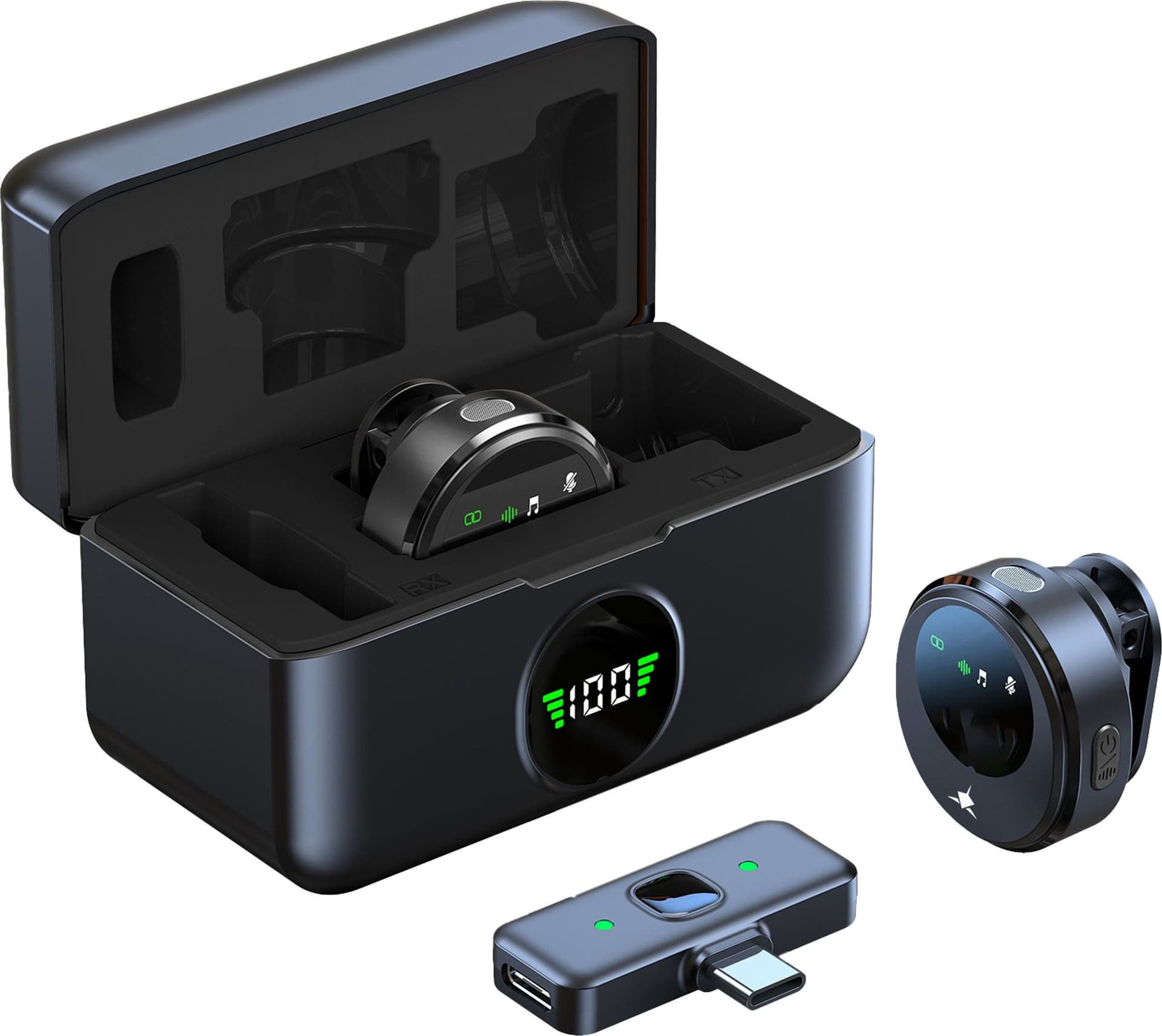 Set 2 Mini Microfoni Lavalier Wireless con Ricevitore USB-C&trade e Custodia di Ricarica, TASSA - 9