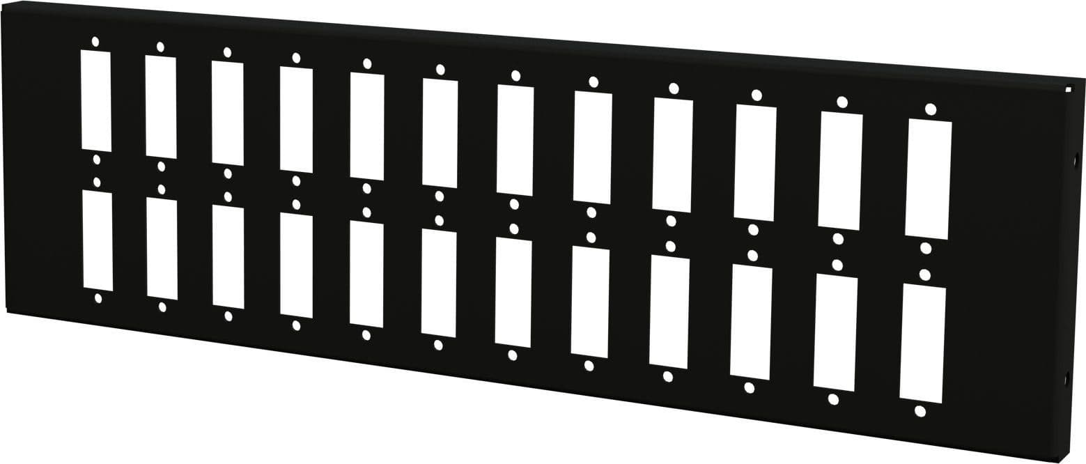 Piastra Adattatrice per 24 Adattatori a Bussola SC Duplex o 24 LC-Quad, Nera - 3