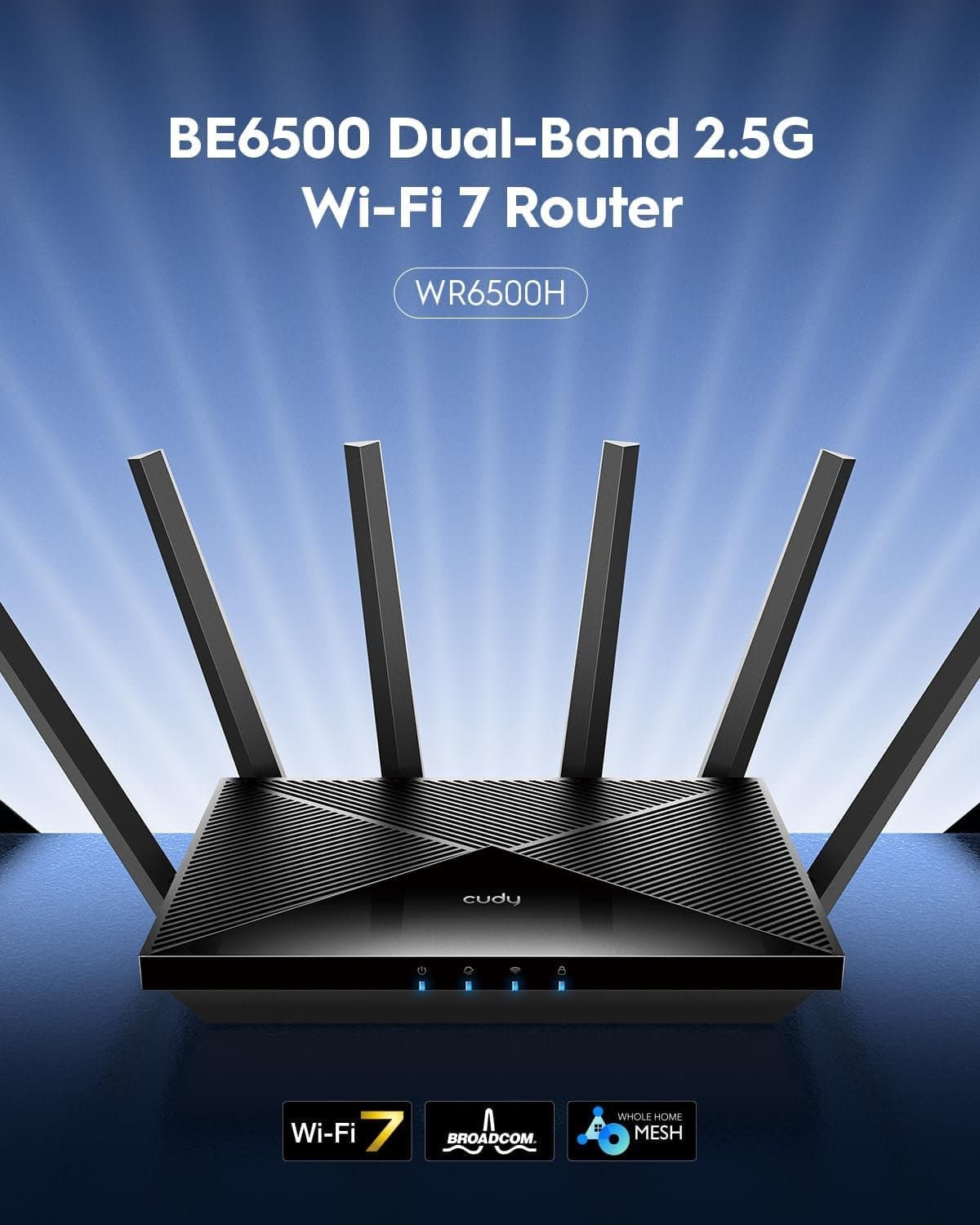Mesh Router WiFi 7 Dual-Band Gigabit BE6500 2,5G WAN, WR6500H - 12