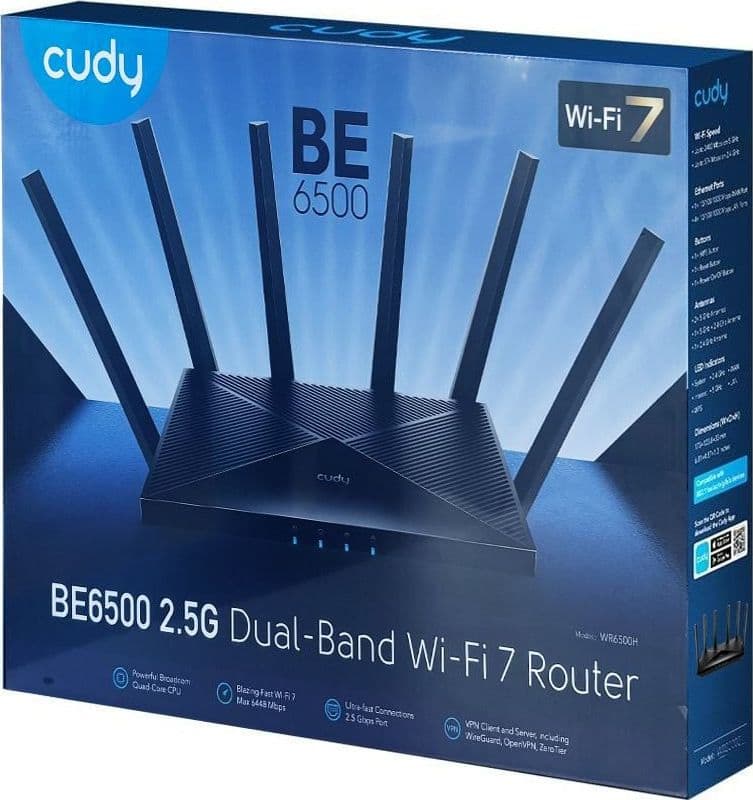 Mesh Router WiFi 7 Dual-Band Gigabit BE6500 2,5G WAN, WR6500H - 7