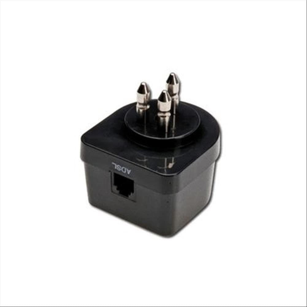 Hama Filtro ADSL Spina Tripolare/Presa Tripolare e Presa 6P 4C, RJ 11, Nero
