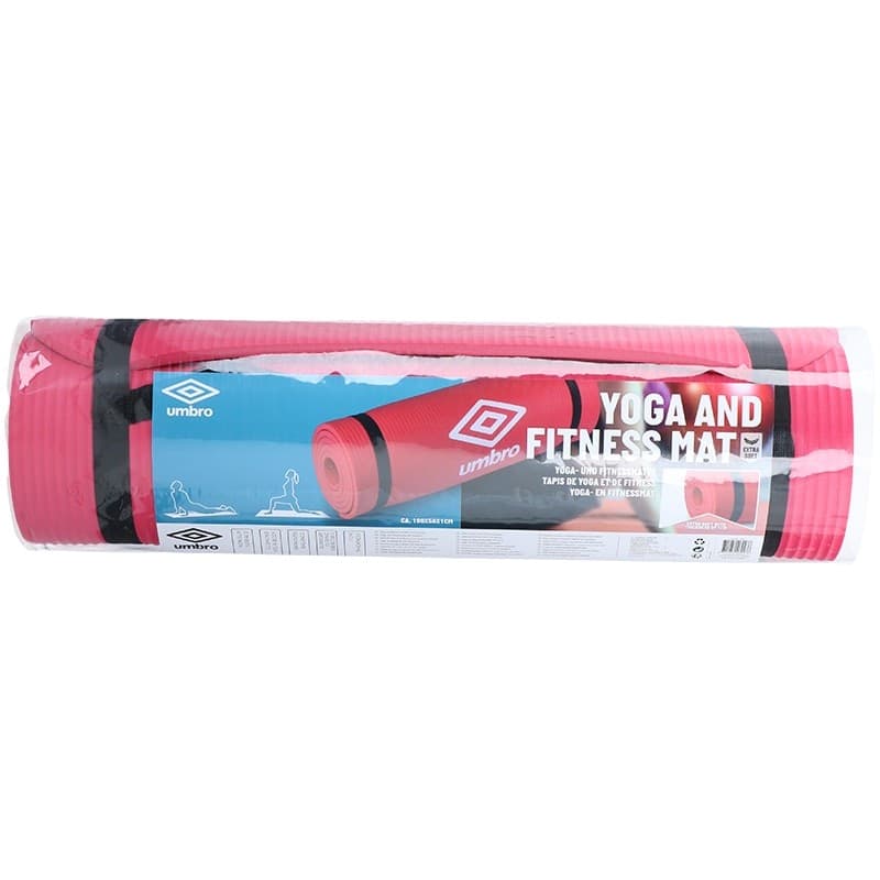 Umbro - Tappetino yoga fitness con nastro trasportatore 190x58 cm (rosso) - 5