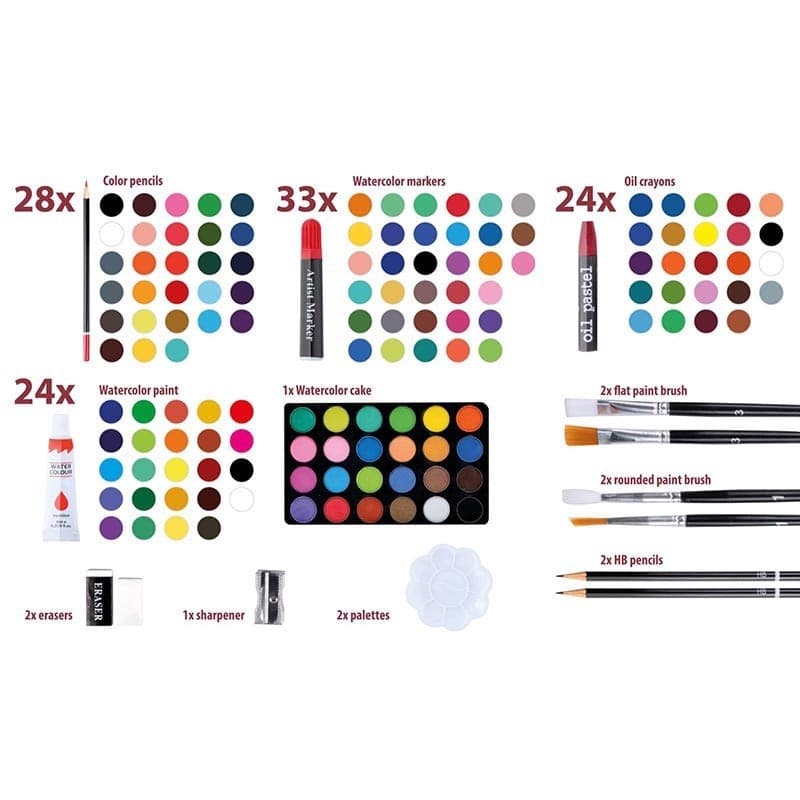 Artico - Art set for painting suitcase 145 pieces - 12