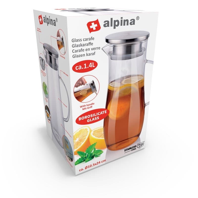Alpina - Carafe with handle in borosilicate glass 1.4 l - 15