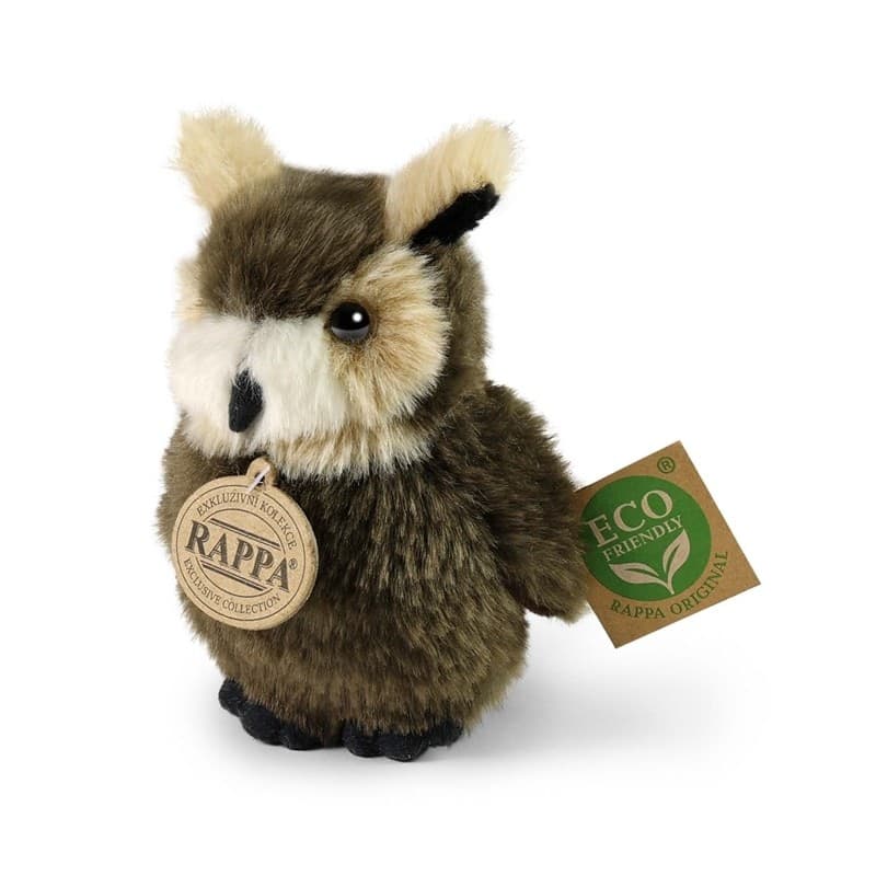 Rappa - Plush Realistic Toy Owl 13 cm Eco-Friendly - 6