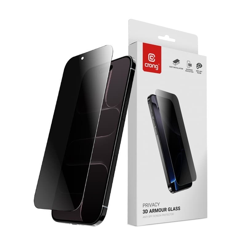 Crong Privacy 3D Armor Glass - Vetro temperato per la privacy per iPhone Air - 8