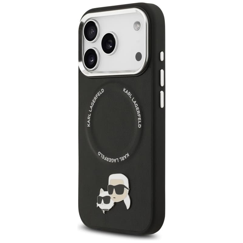Karl Lagerfeld Karl & Choupette Pins MagSafe - Case for iPhone 17 Pro (black) - 2