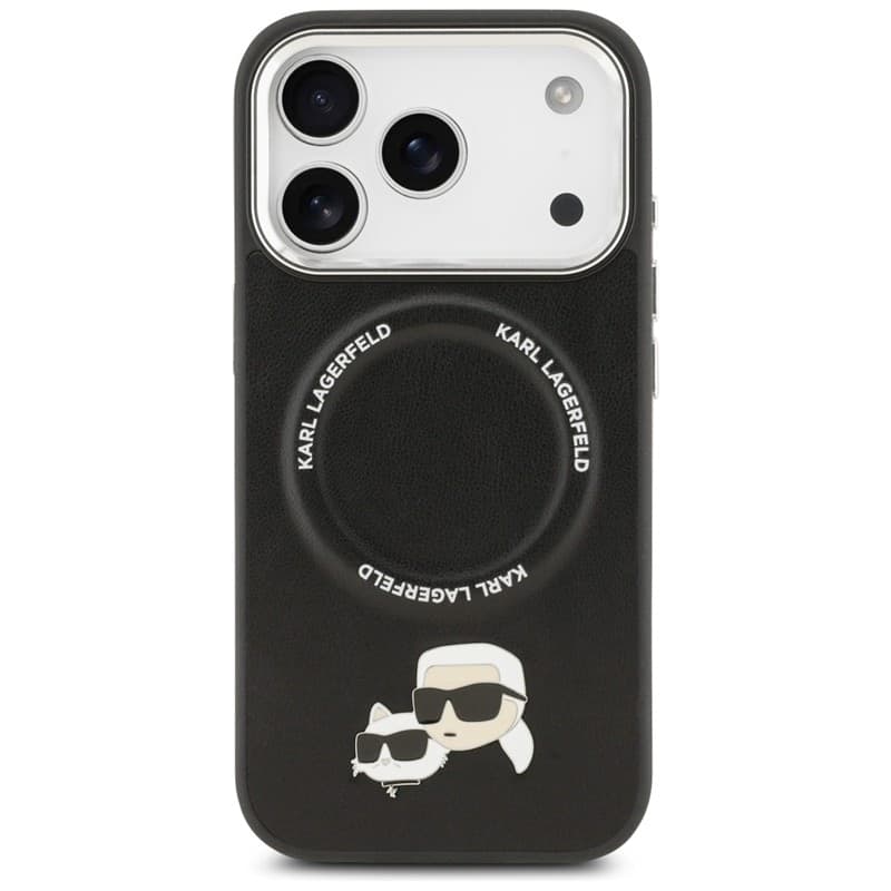 Karl Lagerfeld Karl & Choupette Pins MagSafe - Case for iPhone 17 Pro (black) - 11