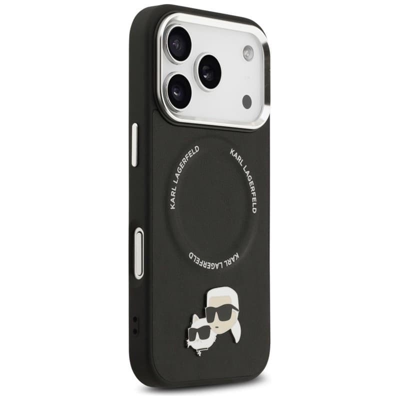 Karl Lagerfeld Karl & Choupette Pins MagSafe - Case for iPhone 17 Pro (black) - 12